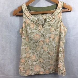 Royal Robbins sleeveless floral top.